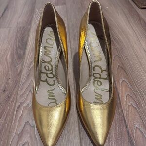 Sam Edelman Gold Foil Pumps